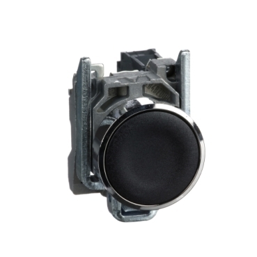 Przycisk monostabilny metalowy czarny 1NO XB4BA21