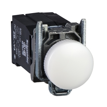 Lampka sygnalizacyjna metalowa 440 - 460V AC biała XB4BV8B1