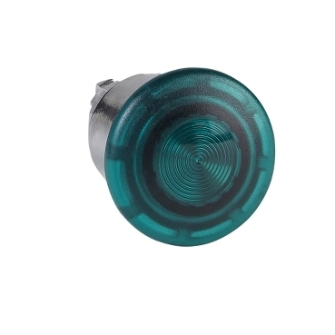 Napęd przycisku grzybkowego metalowy zielony push pull podświetlany Ø40 ZB4BW633