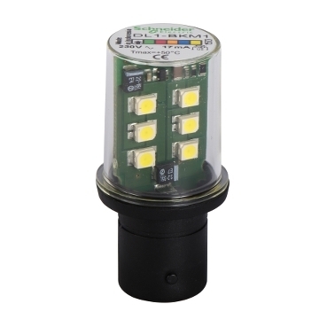 Dioda LED BA15d migająca 230V AC biała DL1BKM1