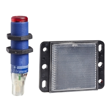 Czujnik fotoelektryczny M18 NPN NO lub NC programowalne zasięg Sn 0,,,1,4 m zasilanie 12 - 24V DC konektor M12 XUBTANSNM12