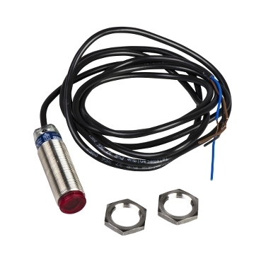 Czujnik fotoelektryczny M18 NPN NO lub NC programowalne zasięg Sn 0,,,1,4 m zasilanie 12 - 24V DC przewód 2 m XUBTSNSNL2