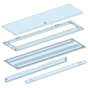 Plecy oraz drzwi obudowy przedziału 27 modułów IP55 300mm 08347