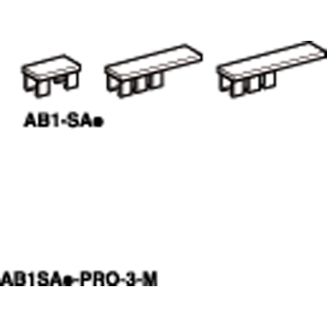Oznaczenie zatrzaskowe bez opisu - 4,5 x 8,3 mm - dla listwy zaciskowej AB1SA1