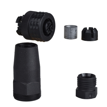 Konektor prosty żeński M12 4 piny plastikowy IP67 XZCC12FDP40B