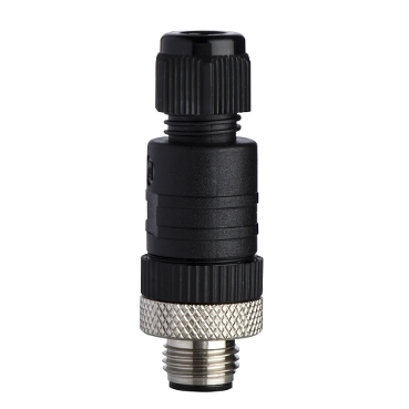 Konektor prosty męski 1/2 20 UNF 3 piny plastikowy IP67 XZCC20MDM30B