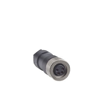 Konektor żeński kątowy M8 3 piny plastikowy IP67 XZCC8FCM30S