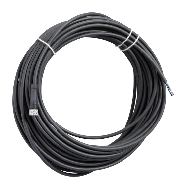 Przewód M8 3 piny konektor prosty żeński PUR IP65 - IP67 - IP69K XZCP0566L15