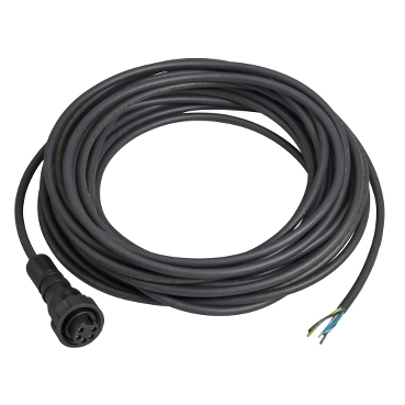Przewód 7/816 UN 5 pinów zawiera pin uziemiający konektor prosty żeński PUR IP67 XZCP1764L10