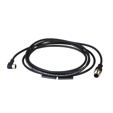 Adapter męski M12 4 piny prosty złącze żeńskie M8 4 piny kątowy złącze PUR IP65 - IP67 - IP69K XZCR1510041J2
