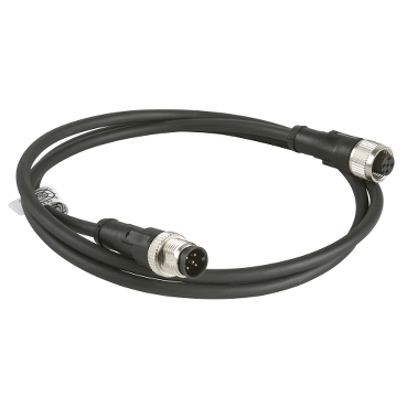 Adapter męski M12 5 pinów prosty złącze żeńskie M12 5 pinów prosty złącze PUR IP65 - IP67 - IP69K XZCR1511064D1