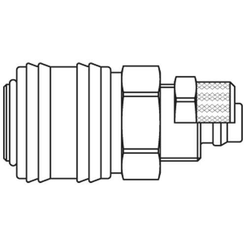 szybkozłącze żeńskie DN7,2 na przewód Ø 9x12 mm 26KAKO12MPX