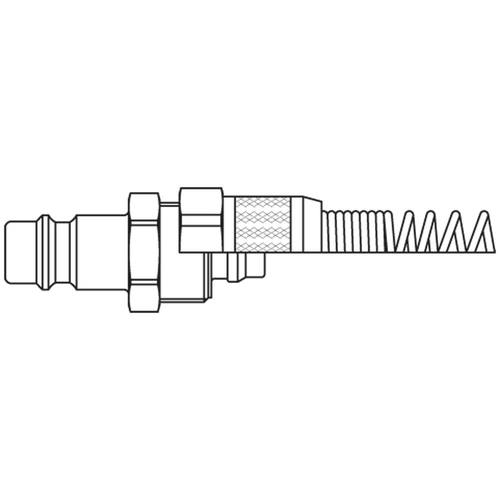 króciec szybkozłącza DN7,2 ze sprężyną na przewód Ø 8x10 mm 26SFKK10MXX