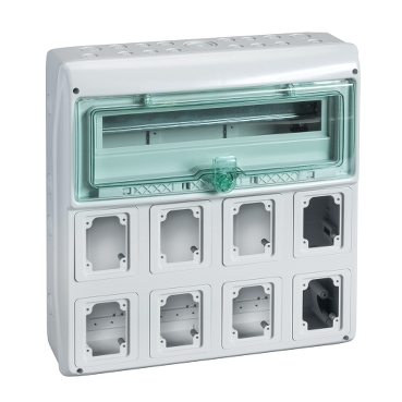 Rozdzielnica modułowa Kaedra IP65 1x18 8 otworów 90x100mm 13157