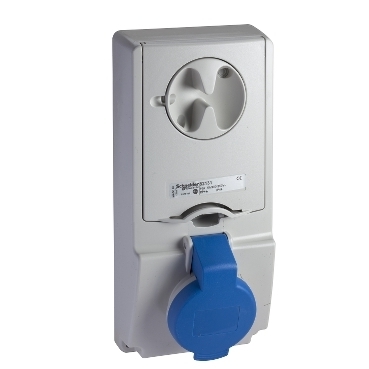 Unika interlocked socket - 16 A - 3P-N-E - 200...250 V AC - IP44 - panel 82133