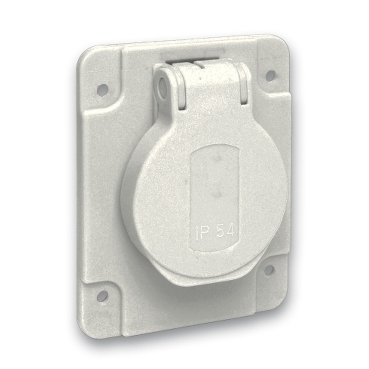 Gniazdo do Kaedra 65X85 czarne IP54 220V 2PT PKN62G