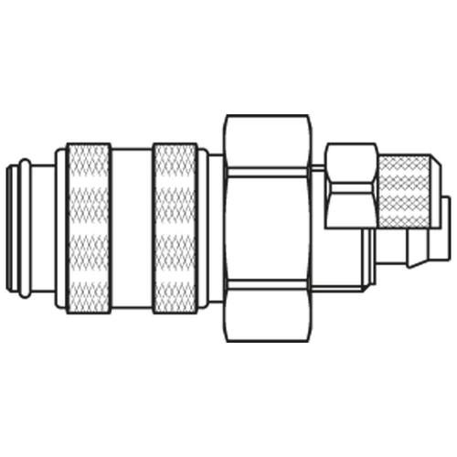 szybkozłącze żeńskie DN5 na przewód Ø 4x6 mm 21KBKO06MPX