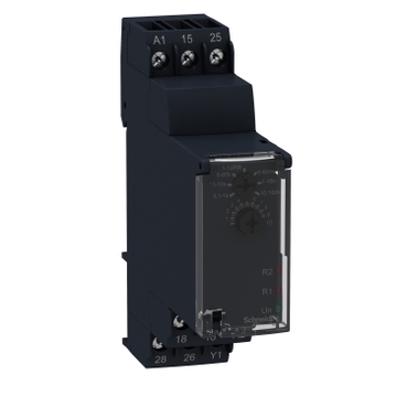 Przekaźnik czasowy z opóźnieniem zakres 0.1s-100h 24V DC/24-240V AC 2 C/O RE22R2AMU