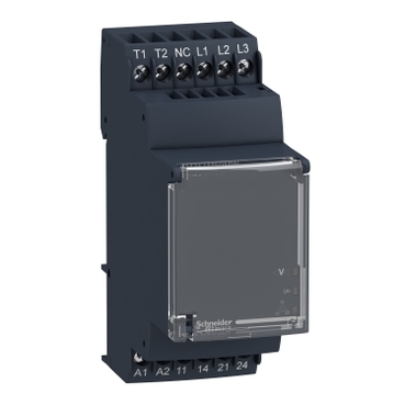 Przekaźnik kontroli napięcia i temperatury silnika 24-240V AC/DC 5A 2N/O RM35TM50MW
