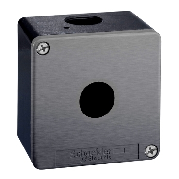 Kasetka metalowa 80x80x77mm żółta 1 otwór XAPJ1501H29