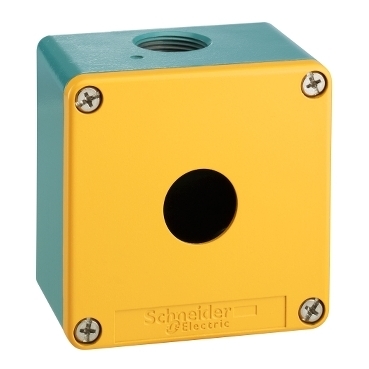 Kasetka metalowa 80x80x51,5mm niebieska 1 otwór certyfikat UL/CSA XAPM1201H7