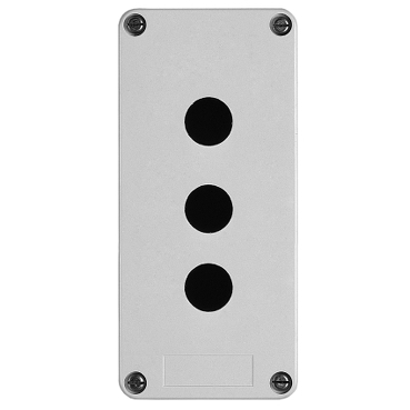 Kasetka metalowa 80x130x51,5mm niebieska z dławikiem 3 otwory XAPM2203H2