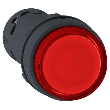 Przycisk monostabilny czerwony podświetlany 24V 1NC - Schneider Electric XB7NW34B2