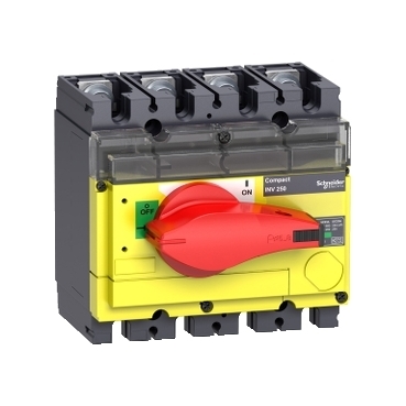 Rozłącznik INV250 czerwono-żółty 250A 4P 31187