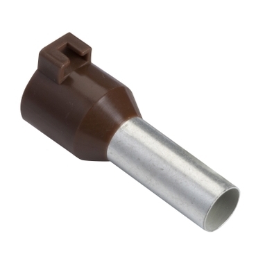 Końcówki kablowe pojedyńcze izolowane - rozmiar długi - 10 mm2 - brązowy DZ5CA103