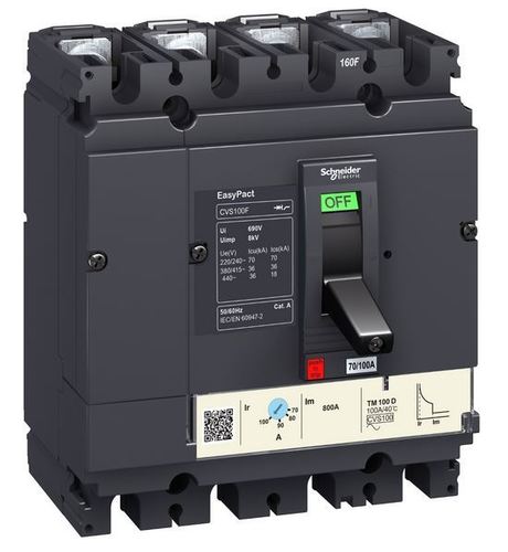 Wyłącznik z wywalaczem termomagnetycznym CVS100F TMD 16A 4P 4D LV510350