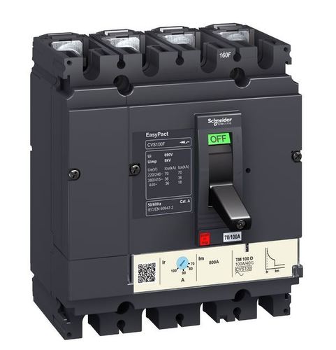 Wyłącznik z wywalaczem termomagnetycznym CVS100F TMD 40A 4P 4D LV510353