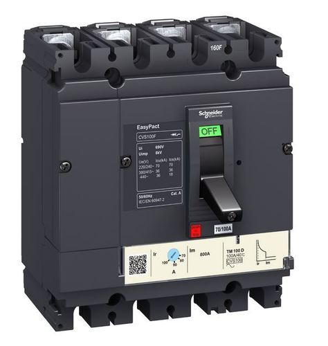 Wyłącznik z wywalaczem termomagnetycznym CVS160F TMD 100A 4P 4D LV516351