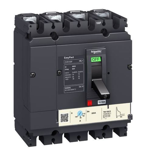 Wyłącznik z wywalaczem termomagnetycznym CVS160F TMD 160A 4P 4D LV516353