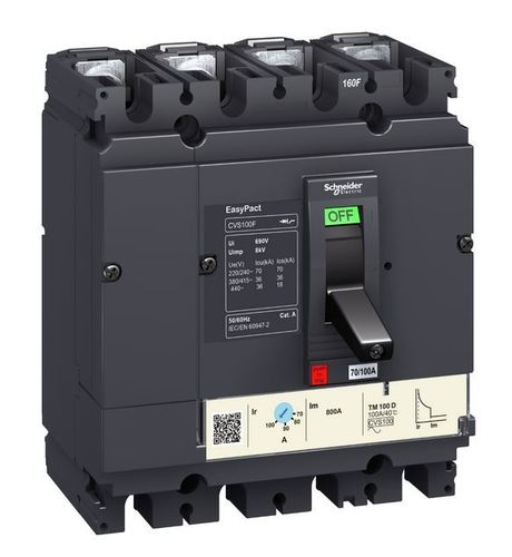 Wyłącznik z wywalaczem termomagnetycznym CVS250F TMD 200A 4P 4D LV525352