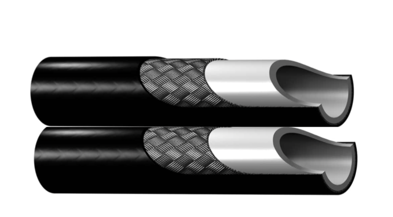 Termoplastyczny wąż wysokociśnieniowy seria 2040H TWIN rozmiar 3 DN5 2040H-03-03V10V10