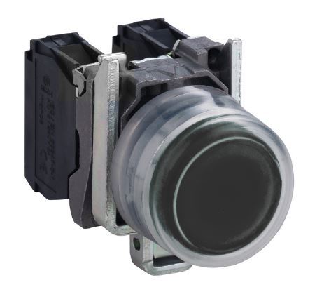 Przycisk monostabilny metalowy czarny okapturzony 1NO do konfiguracji XB4BPCUST01