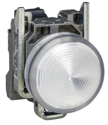 Lampka sygnalizacyjna metalowa 110V AC biała ATEX XB4BVG1EX