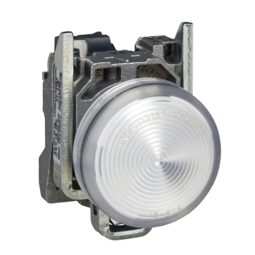 Lampka sygnalizacyjna metalowa 230V AC biała ATEX XB4BVM1EX