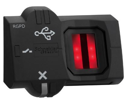 Przycisk biometryczny monostabilny RGPD PNP konektor M12 USB XB5S9B2M12