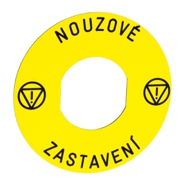Etykieta żółta NOUZOVE ZASTAVENI ZBY9T30