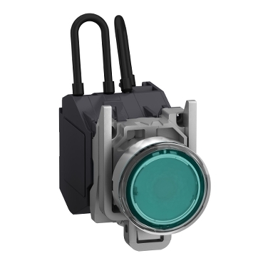 Przycisk push to test metalowy zielony podświetlany 24 - 230V ATEX XB4BW23BM5GEX