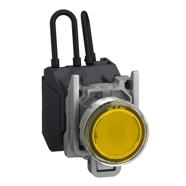 Przycisk push to test metalowypomarańczowy podświetlany 24 - 230V ATEX XB4BW25BM5GEX
