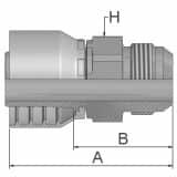 Złącze proste seria 46 rozmiar 6 DN10 średnica wew 9,5 mm przyłącze 9/16" JIC 37° 10346-6-6