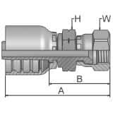 Złącze proste seria 46 rozmiar 6 DN10 średnica wew 9,5 mm przyłącze 5/8" SAE 45° 10846-6-6