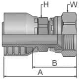 Złącze proste seria 46 rozmiar 12 DN19 średnica wew 19,1 mm przyłącze 7/8" JIC 37°-SAE 45° 16846-10-12