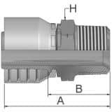 Złącze proste seria 46 rozmiar 6 DN10 średnica wew 9,5 mm przyłącze 1/2" BSP 19146-8-6