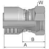 Złącze proste seria 46 rozmiar 6 DN10 średnica wew 9,5 mm przyłącze 1/2" BSP 1B546-8-6