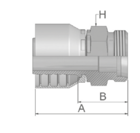 Złącze proste seria 46 rozmiar 6 DN10 średnica wew 9,5 mm przyłącze 10 mm DKOL 1D046-10-6