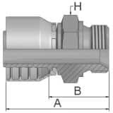 Złącze proste seria 46 rozmiar 6 DN10 średnica wew 9,5 mm przyłącze 1/2" BSP 1D946-8-6