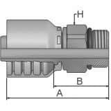 Złącze proste seria 48 rozmiar 8 DN12 średnica wew 12,7 mm przyłącze 7/8" SAE 45° 10548-10-8
